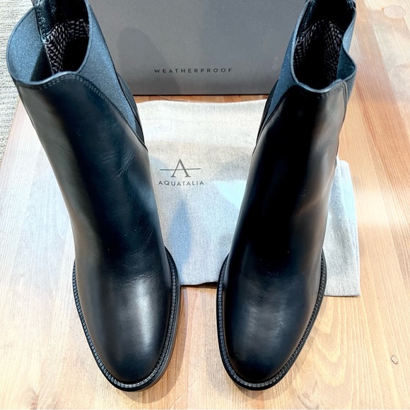 NWT AQUATALIA Ivana Waterproof Calf Leather Bootie - Picture 9 of 16